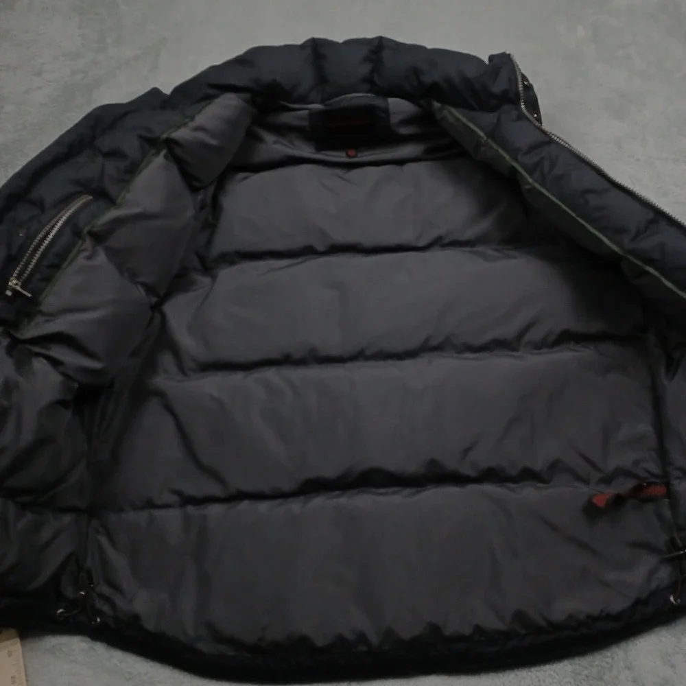 Banana Republic Vest Mens Large Black Down Pockets Preppy Full‎ Zip